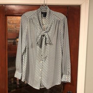 Rachel Zoe patterned blouse top business Small